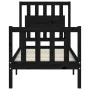 Single bed frame with black solid wood headboard by vidaXL, Beds and slatted bases - Ref: Foro24-3192390, Price: 126,65 €, Di...