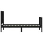 Single bed frame with black solid wood headboard by vidaXL, Beds and slatted bases - Ref: Foro24-3192390, Price: 128,41 €, Di...