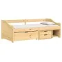 IRUN sofa bed with 3 solid pine wood drawers 90x200cm by vidaXL, Beds and slatted bases - Ref: Foro24-3185213, Price: 319,63 ...