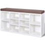 Schuhschrank mit 10 Fächern in Weiß von vidaXL, Bänke für Hallen und Lager - Ref: Foro24-242554, Preis: 97,65 €, Rabatt: %