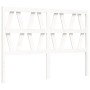 Double bed frame with white solid wood headboard by vidaXL, Beds and slatted bases - Ref: Foro24-3192462, Price: 142,82 €, Di...