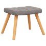Silla mecedora con reposapiés tela gris taupe