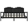 Estructura de cama con cabecero madera maciza negro 200x200 cm de vidaXL, Camas y somieres - Ref: Foro24-3192320, Precio: 230...