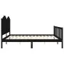 Estructura de cama con cabecero madera maciza negro 200x200 cm de vidaXL, Camas y somieres - Ref: Foro24-3192320, Precio: 230...