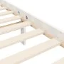 Double bed frame with white solid wood headboard by vidaXL, Beds and slatted bases - Ref: Foro24-3192527, Price: 132,53 €, Di...