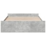 Cama con cajones madera ingeniería gris hormigón 160x200 cm