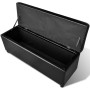 Long Black Wooden Storage Bench by vidaXL, Benches for halls and storage - Ref: Foro24-241063, Price: 173,19 €, Discount: %
