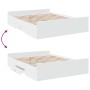 Estructura cama con cajones madera ingeniería blanca 150x200 cm