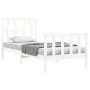 Estructura de cama con cabecero madera maciza blanco 90x200 cm de vidaXL, Camas y somieres - Ref: Foro24-3192477, Precio: 95,...