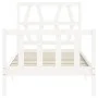 Estructura de cama con cabecero madera maciza blanco 90x200 cm de vidaXL, Camas y somieres - Ref: Foro24-3192477, Precio: 95,...