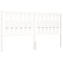 Double bed frame with white solid wood headboard by vidaXL, Beds and slatted bases - Ref: Foro24-3192442, Price: 188,83 €, Di...