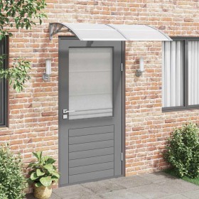 Marquesina de puerta policarbonato gris 150x100 cm
