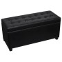 Kunstleder-Schwarzer Aufbewahrungshocker von vidaXL, Bänke für Hallen und Lager - Ref: Foro24-242407, Preis: 103,27 €, Rabatt: %