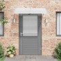 Marquesina de puerta policarbonato gris 150x100 cm