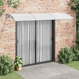 Marquesina de puerta policarbonato gris 300x100 cm