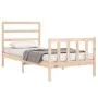 Estructura de cama con cabecero madera maciza 90x190 cm de vidaXL, Camas y somieres - Ref: Foro24-3191871, Precio: 87,73 €, D...
