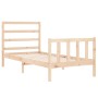 Bed frame with solid wood headboard 90x190 cm by vidaXL, Beds and slatted bases - Ref: Foro24-3191871, Price: 88,94 €, Discou...