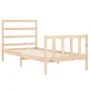 Estructura de cama con cabecero madera maciza 90x190 cm de vidaXL, Camas y somieres - Ref: Foro24-3191871, Precio: 87,73 €, D...
