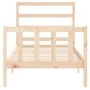 Bettgestell mit Massivholzkopfteil 90x190 cm von vidaXL, Betten und Lattenroste - Ref: Foro24-3191871, Preis: 87,73 €, Rabatt: %