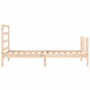 Bed frame with solid wood headboard 90x190 cm by vidaXL, Beds and slatted bases - Ref: Foro24-3191871, Price: 88,94 €, Discou...