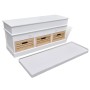 White bench with cushion and drawers/baskets by vidaXL, Benches for halls and storage - Ref: Foro24-240806, Price: 285,16 €, ...