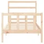 Estructura de cama con cabecero madera maciza 90x200 cm de vidaXL, Camas y somieres - Ref: Foro24-3191891, Precio: 83,74 €, D...