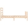 Bed frame with solid wood headboard 90x200 cm by vidaXL, Beds and slatted bases - Ref: Foro24-3191891, Price: 84,81 €, Discou...