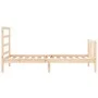 Estructura de cama con cabecero madera maciza 90x200 cm de vidaXL, Camas y somieres - Ref: Foro24-3191891, Precio: 83,74 €, D...