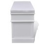 White bench with cushion and drawers/baskets by vidaXL, Benches for halls and storage - Ref: Foro24-240806, Price: 285,16 €, ...