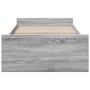 Cama con cajones madera de ingeniería gris Sonoma 90x190 cm