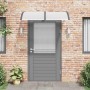 Marquesina puerta policarbonato negro y transparente 150x75 cm
