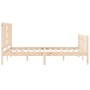 Estructura de cama con cabecero madera maciza 140x190 cm de vidaXL, Camas y somieres - Ref: Foro24-3191951, Precio: 126,98 €,...