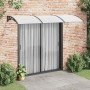 Marquesina puerta policarbonato negro y transparente 300x75 cm