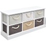 Bank mit Aufbewahrung 6 Holzschubladen von vidaXL, Bänke für Hallen und Lager - Ref: Foro24-242891, Preis: 147,26 €, Rabatt: %