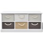 Storage bench with 6 wooden drawers by vidaXL, Benches for halls and storage - Ref: Foro24-242891, Price: 147,26 €, Discount: %