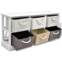 Bank mit Aufbewahrung 6 Holzschubladen von vidaXL, Bänke für Hallen und Lager - Ref: Foro24-242891, Preis: 147,26 €, Rabatt: %