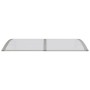 Marquesina de puerta policarbonato gris 150x75 cm
