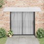 Marquesina de puerta policarbonato gris 300x75 cm