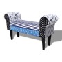 Blau-weiße Patchwork-Bank von vidaXL, Bänke für Hallen und Lager - Ref: Foro24-240881, Preis: 144,51 €, Rabatt: %