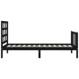 Single bed frame with black solid wood headboard by vidaXL, Beds and slatted bases - Ref: Foro24-3192065, Price: 119,73 €, Di...