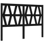Bed frame with black solid wood headboard 140x190 cm by vidaXL, Beds and slatted bases - Ref: Foro24-3192475, Price: 178,86 €...