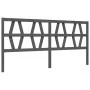 Gray solid wood bed frame with headboard 200x200 cm by vidaXL, Beds and slatted bases - Ref: Foro24-3192513, Price: 170,83 €,...