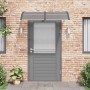 Marquesina de puerta policarbonato negro 150x75 cm