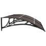 Marquesina de puerta policarbonato negro 150x75 cm