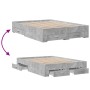 Cama con cajones madera ingeniería gris hormigón 120x200 cm