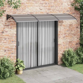 Marquesina de puerta policarbonato negro 300x75 cm
