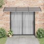 Marquesina de puerta policarbonato negro 300x75 cm