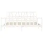 White solid wood bed frame with headboard 200x200 cm by vidaXL, Beds and slatted bases - Ref: Foro24-3192512, Price: 155,85 €...
