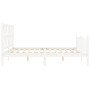 Estructura de cama con cabecero madera maciza blanco 200x200 cm de vidaXL, Camas y somieres - Ref: Foro24-3192512, Precio: 15...