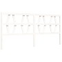 White solid wood bed frame with headboard 200x200 cm by vidaXL, Beds and slatted bases - Ref: Foro24-3192512, Price: 158,07 €...